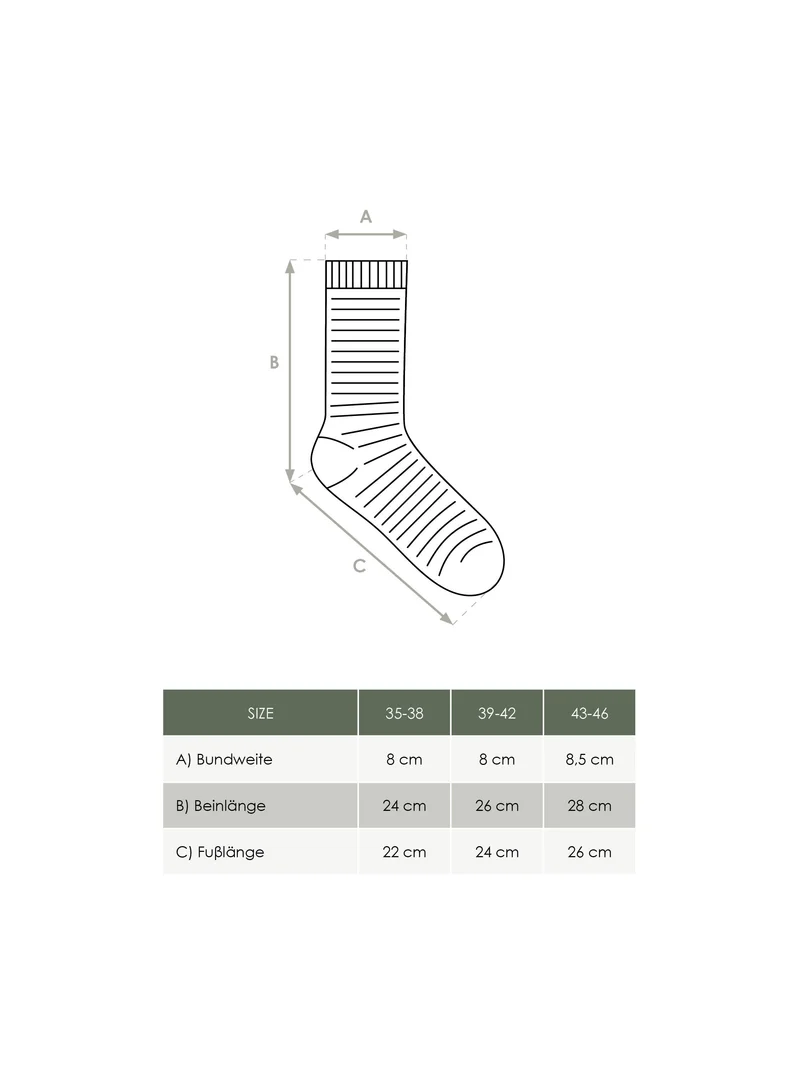 Streifensocken - creme grün | 2er Pack