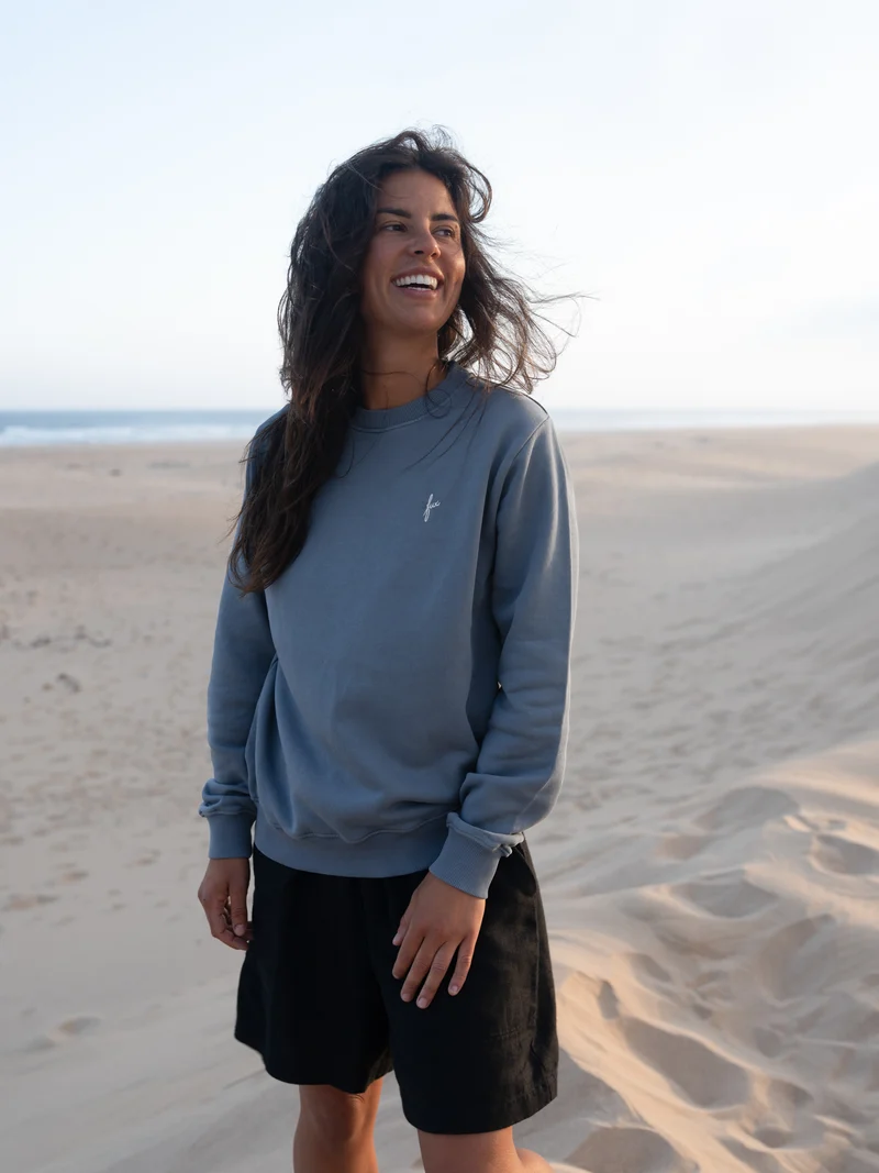 Frauen fux Pullover - seeblau