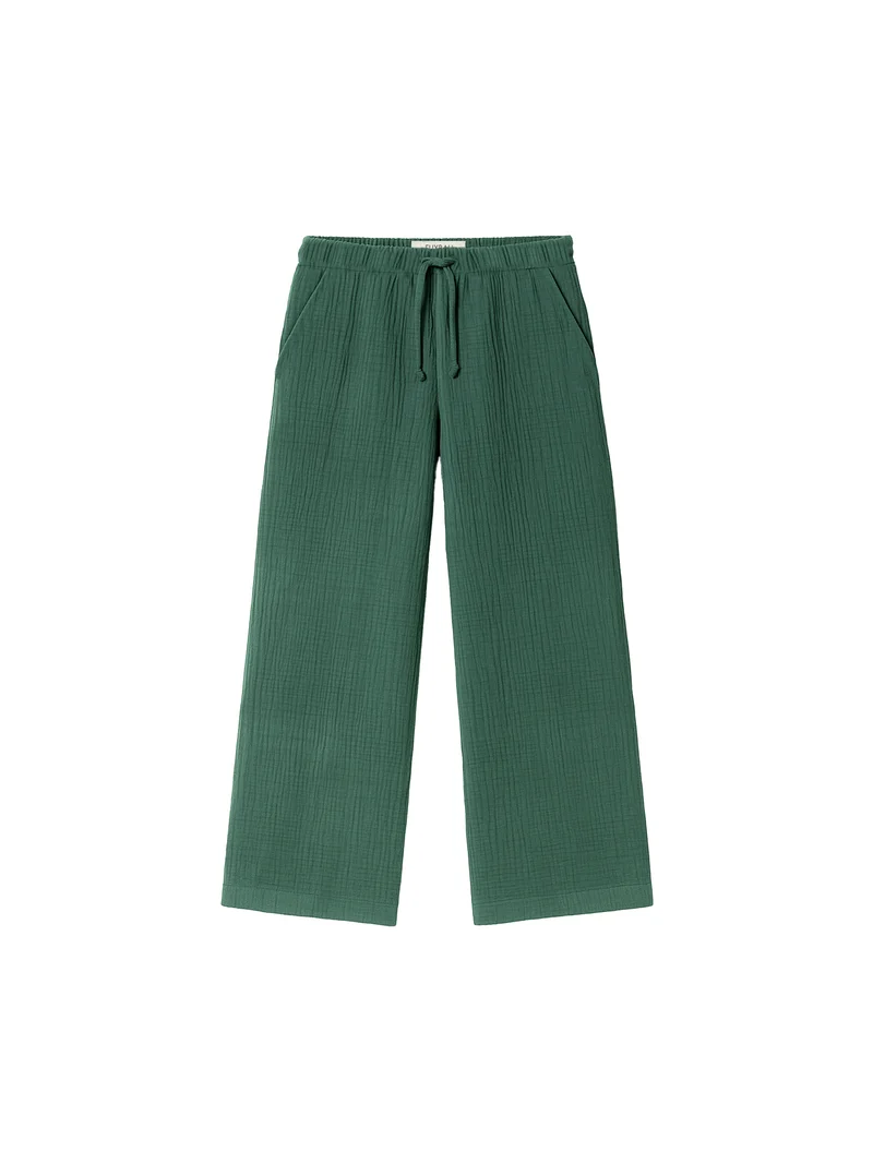 Frauen Musselinhose - grün