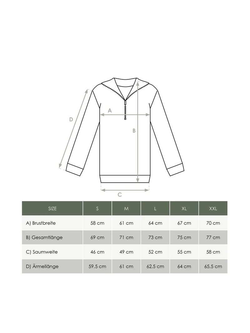 Männer fux Half Zip Sweater - grün
