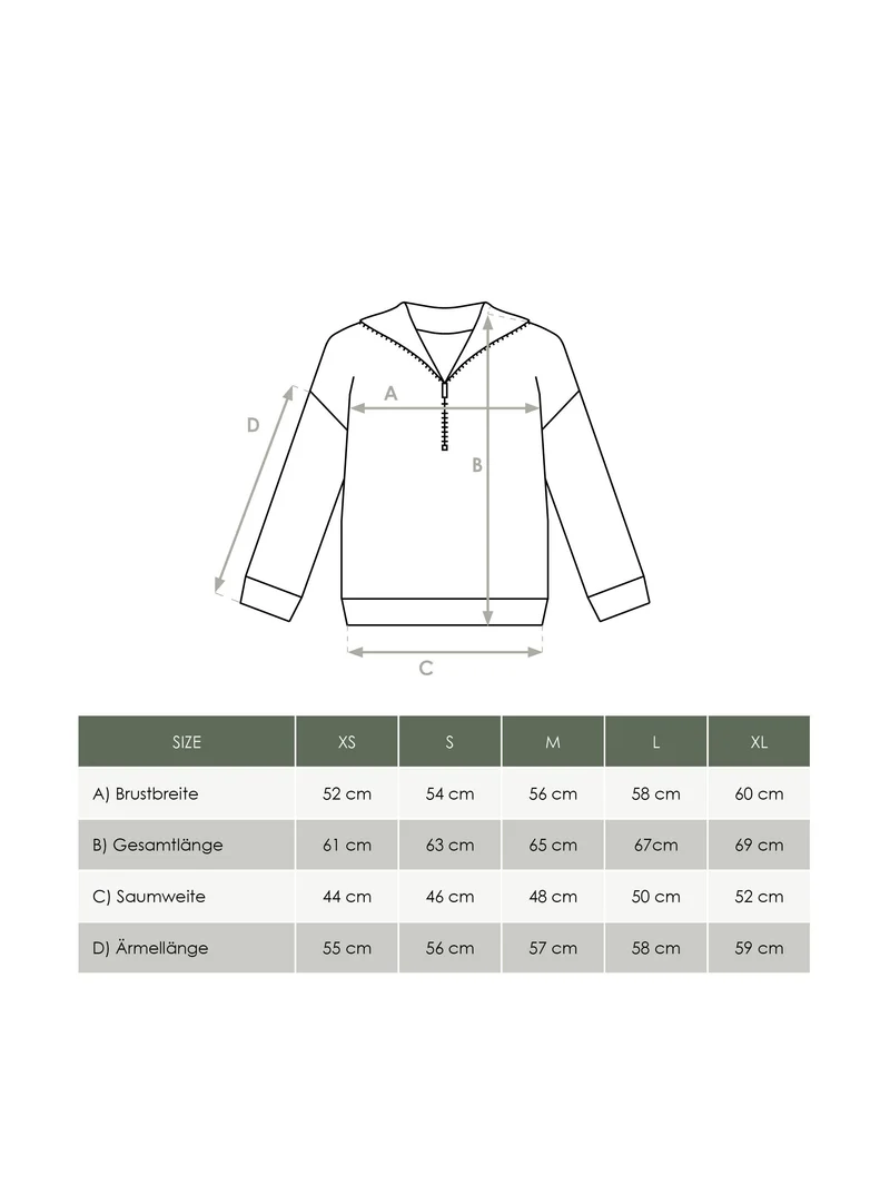 Frauen fux Half Zip Sweater - seegras