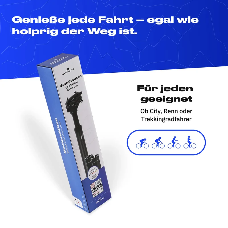 Alpensattel gefederte Sattelstütze