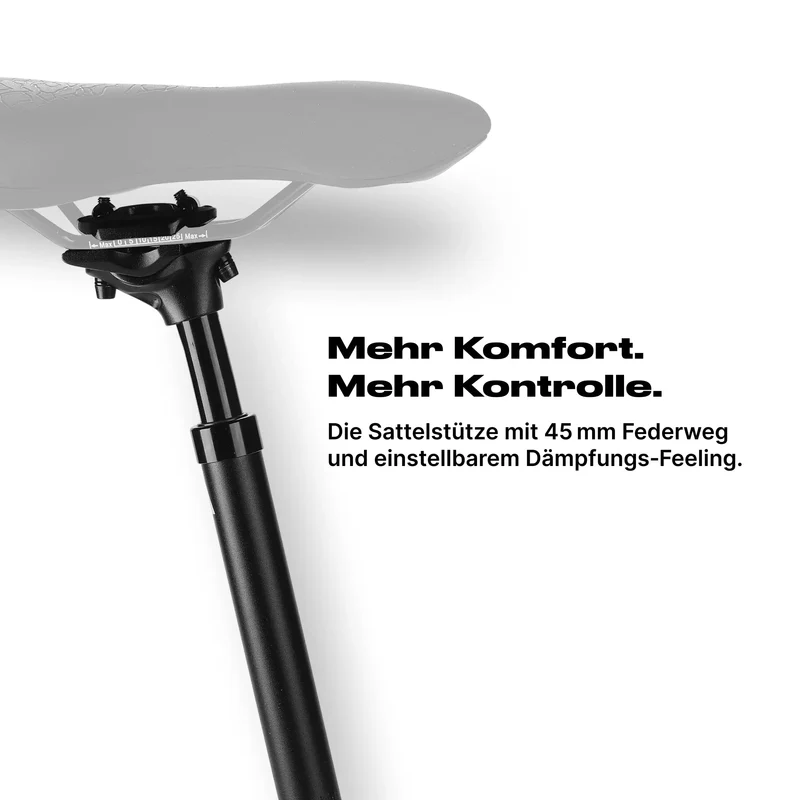 Alpensattel gefederte Sattelstütze