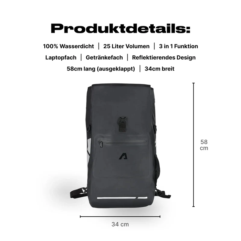 Alpensattel 3 in 1 Fahrradtasche