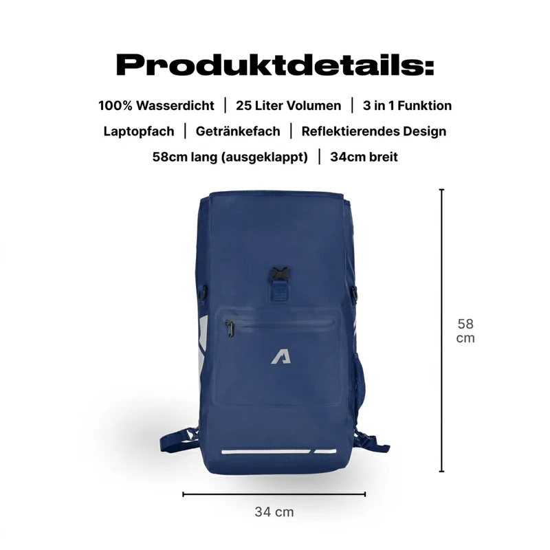 Alpensattel 3 in 1 Fahrradtasche