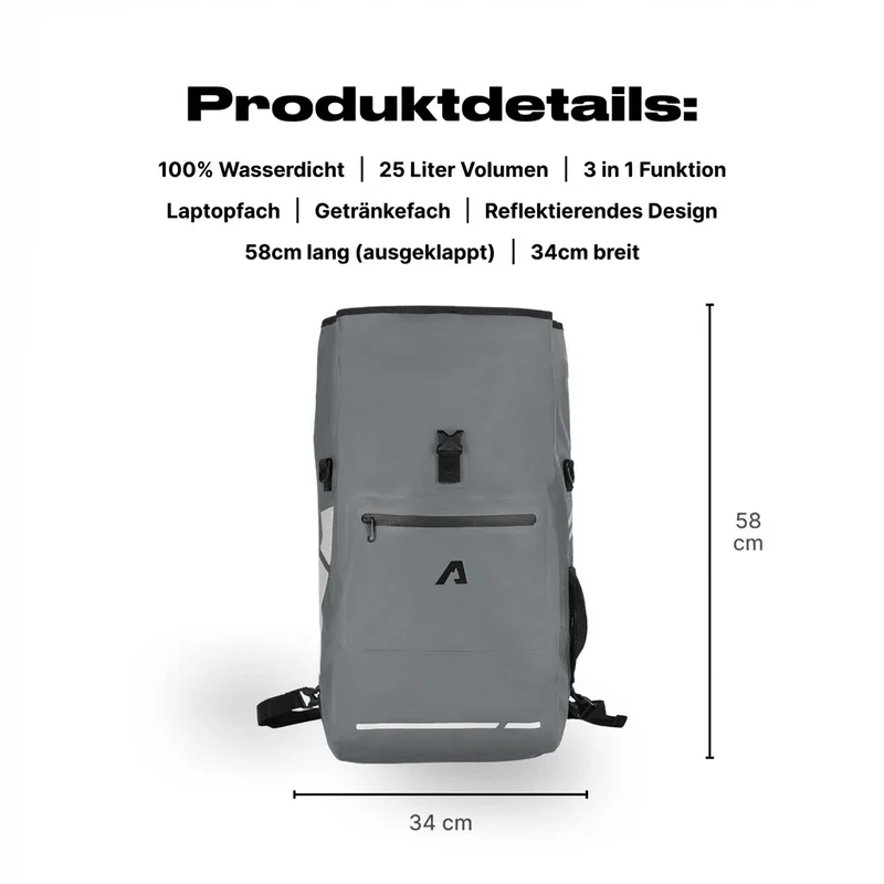 Alpensattel 3 in 1 Fahrradtasche
