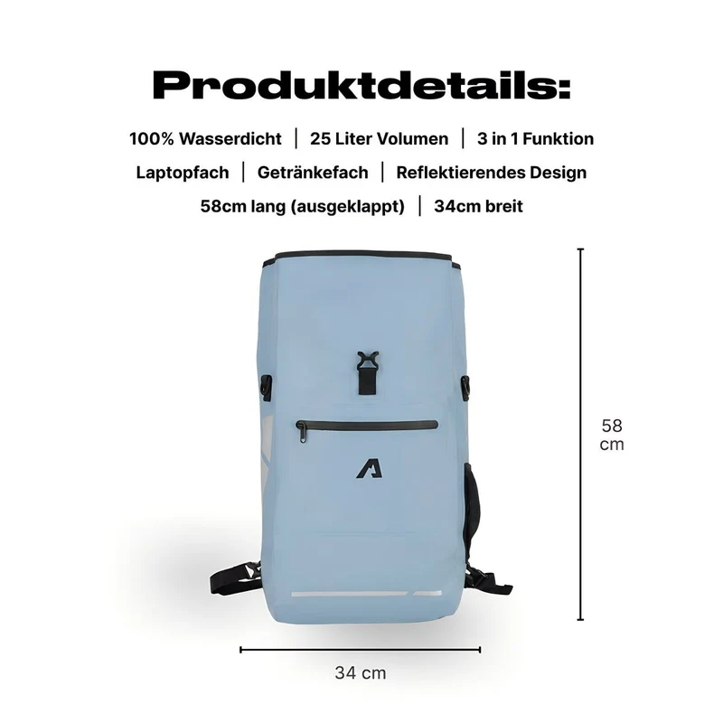 Alpensattel 3 in 1 Fahrradtasche