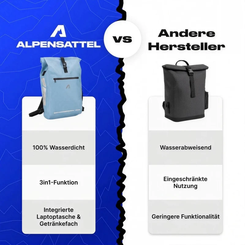 Alpensattel 3 in 1 Fahrradtasche