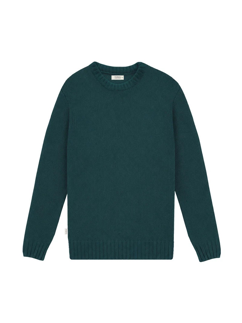 Männer Merino Strickpullover - grün