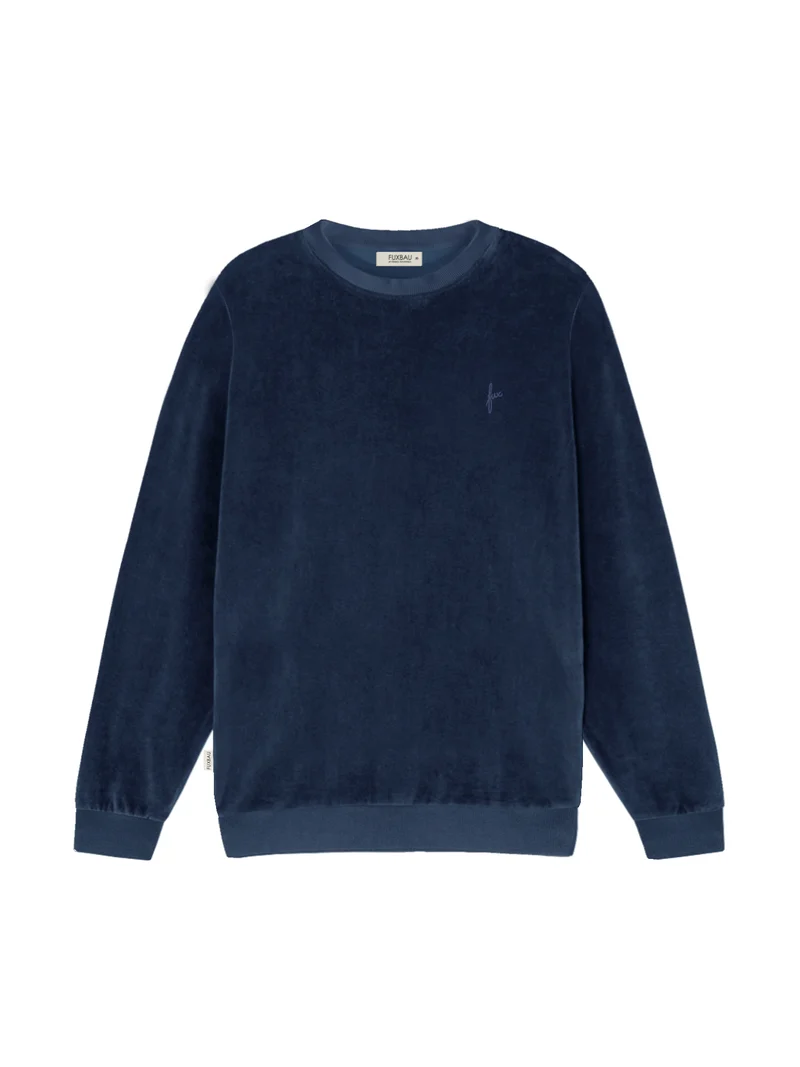 Männer Samt Sweater - navy