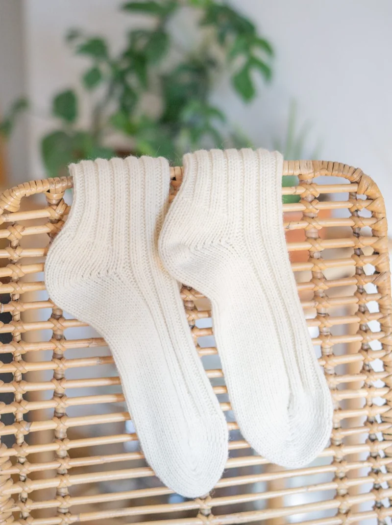 Wollsocken - wollweiss