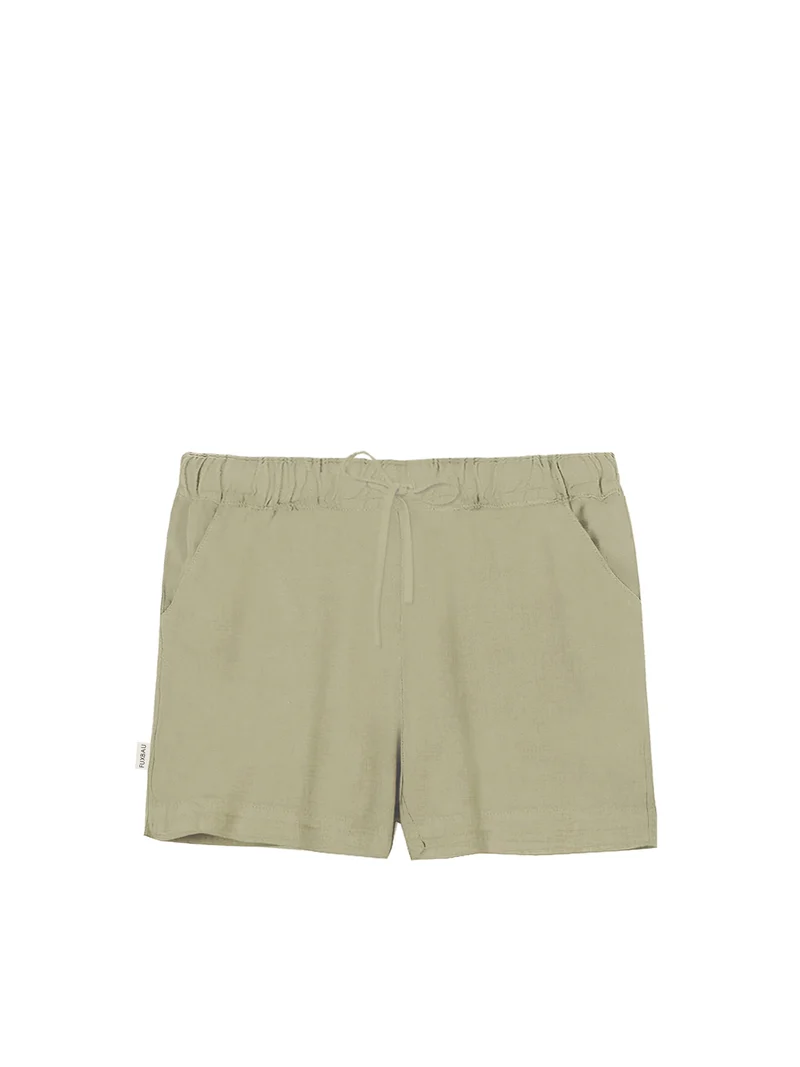 Frauen Leinenshorts - salbei