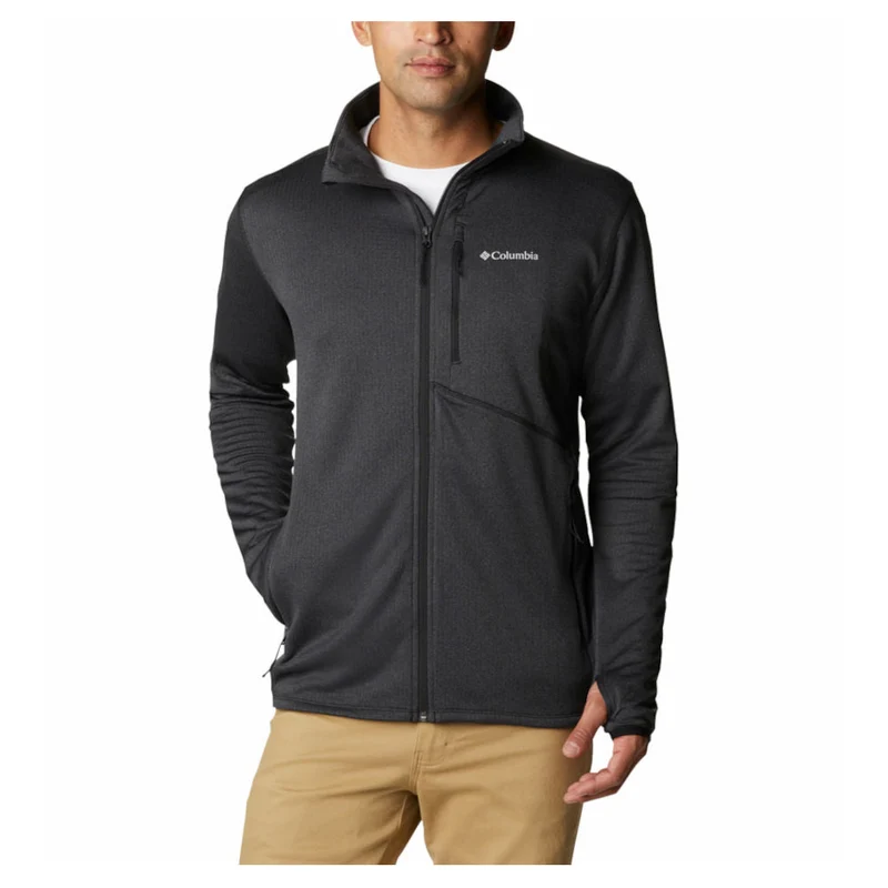 Columbia - Park View Herren-Fleecejacke mit durchgehendem Reißverschluss, Schwarz