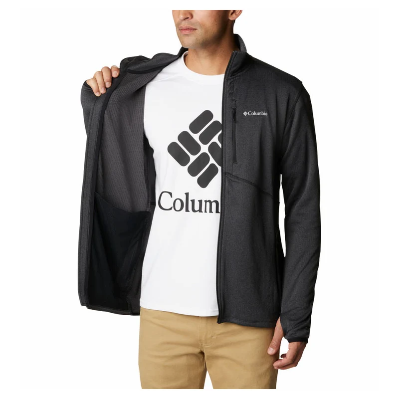 Columbia - Park View Herren-Fleecejacke mit durchgehendem Reißverschluss, Schwarz