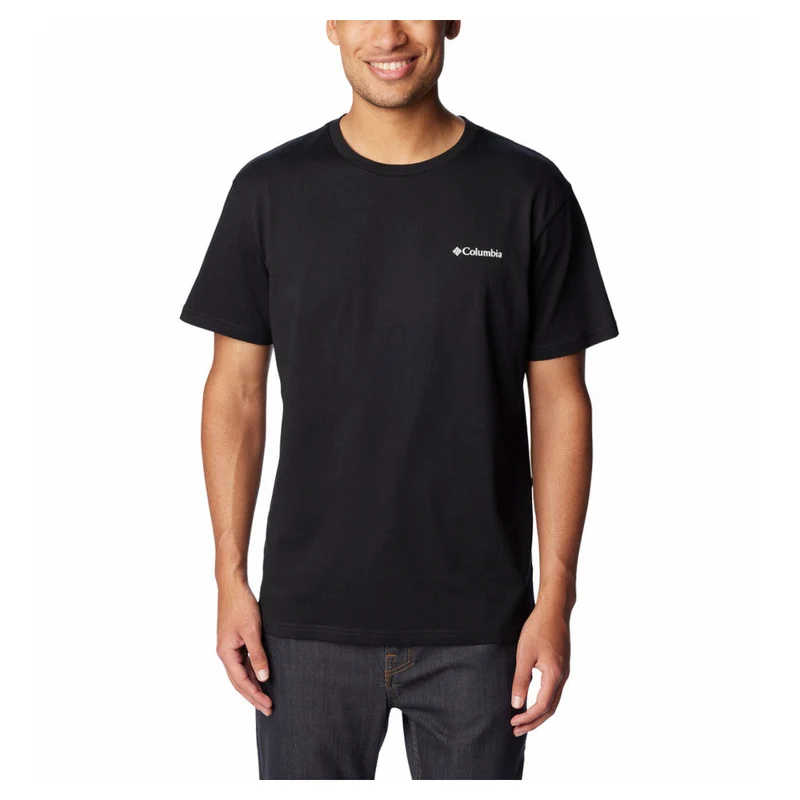 Columbia - Herren-T-Shirt mit Basic-Logo // Schwarz