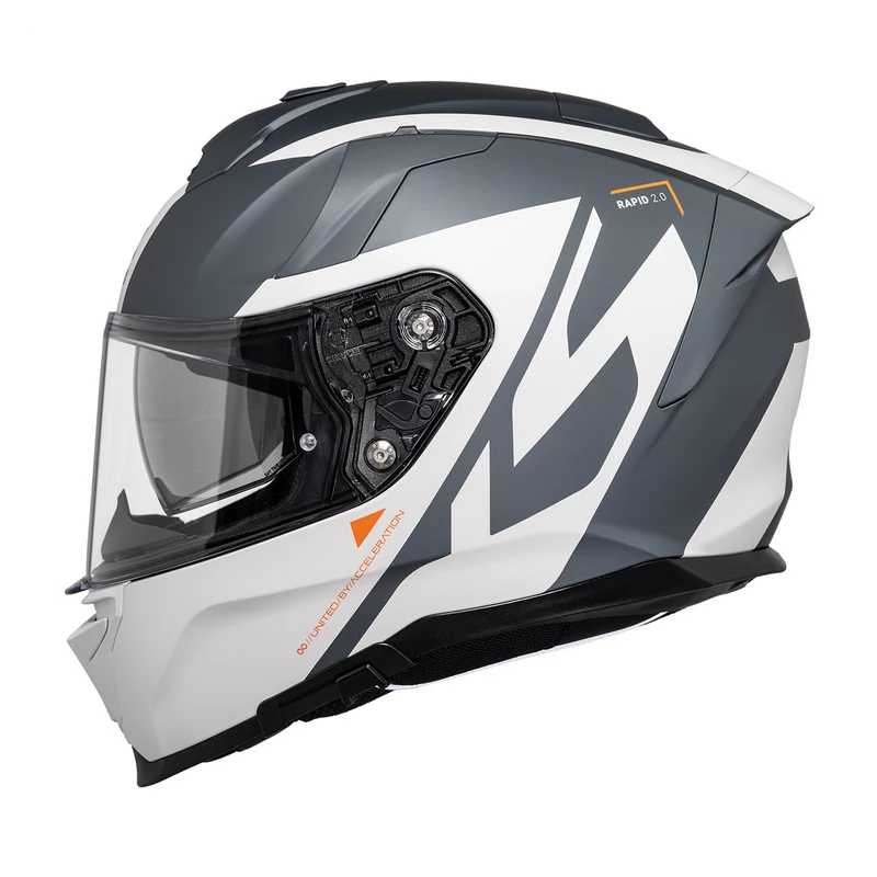 Rapid 2.0 Graphic Integralhelm - matt weiss-grau