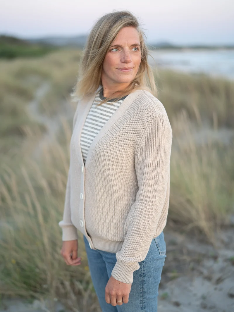 4Seasons Frauen Strickjacke - beigemeliert