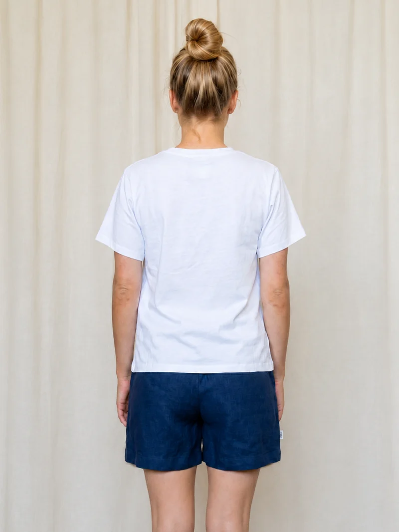 Frauen Leinenshorts - navy
