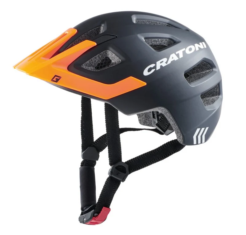 Cratoni Fahrradhelm Maxster Pro (Kid) schwarz/orange matt