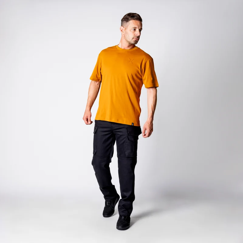 Brand 1.0 Tee - ochre braun