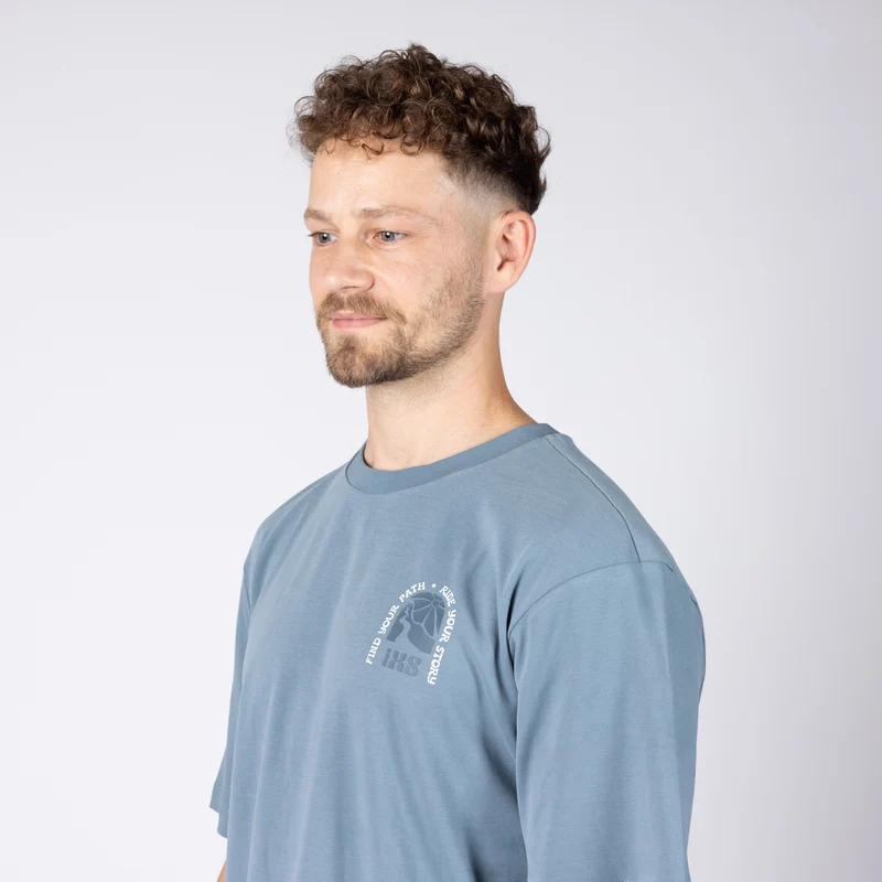 Graphic 1.0 Tee - blau grau