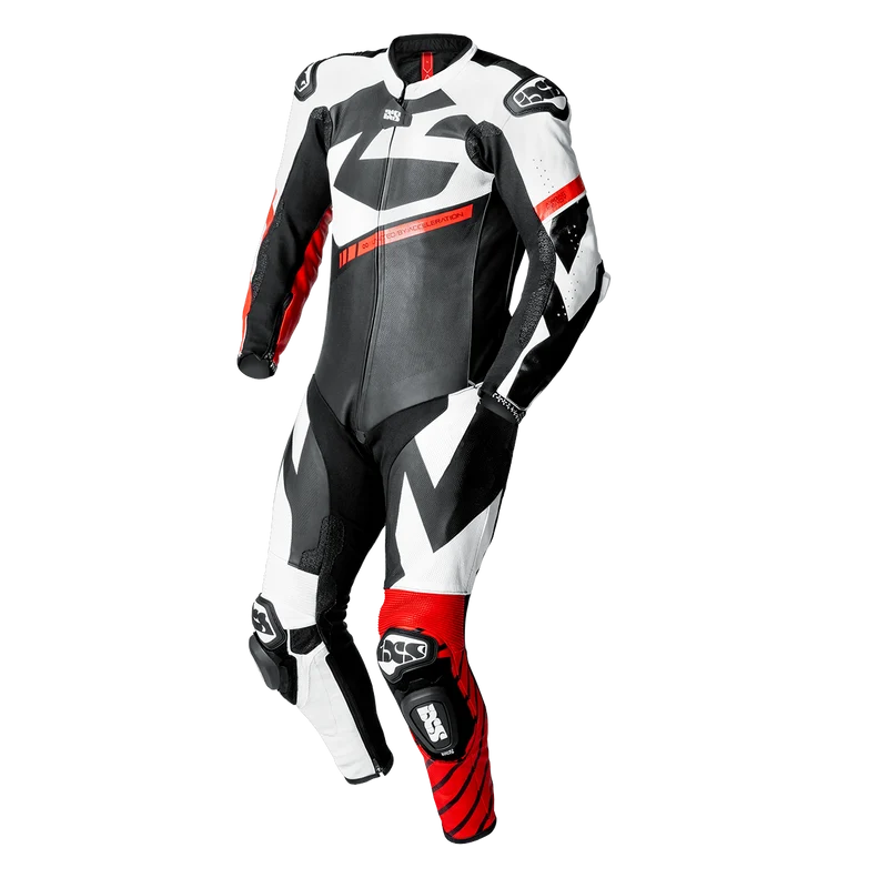 Ace 1.0 Lederkombi Einteiler - schwarz-weiss-rot