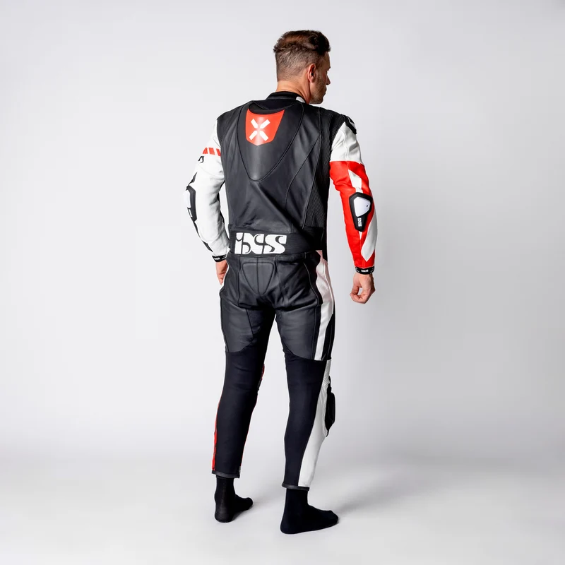 Ace 1.0 Lederkombi Einteiler - schwarz-weiss-rot