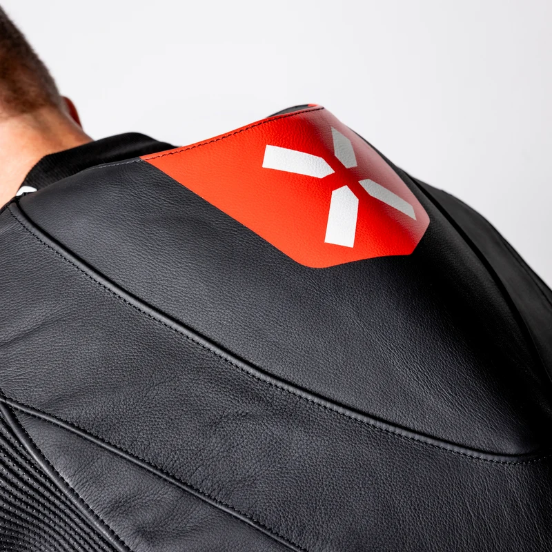 Ace 1.0 Lederkombi Einteiler - schwarz-weiss-rot
