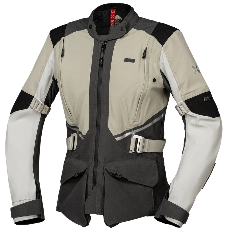 Damen Tourster-STX 1.0 Laminatjacke steingrau-dunkelgrau-schwarz