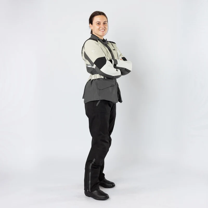 Damen Tourster-STX 1.0 Laminatjacke steingrau-dunkelgrau-schwarz