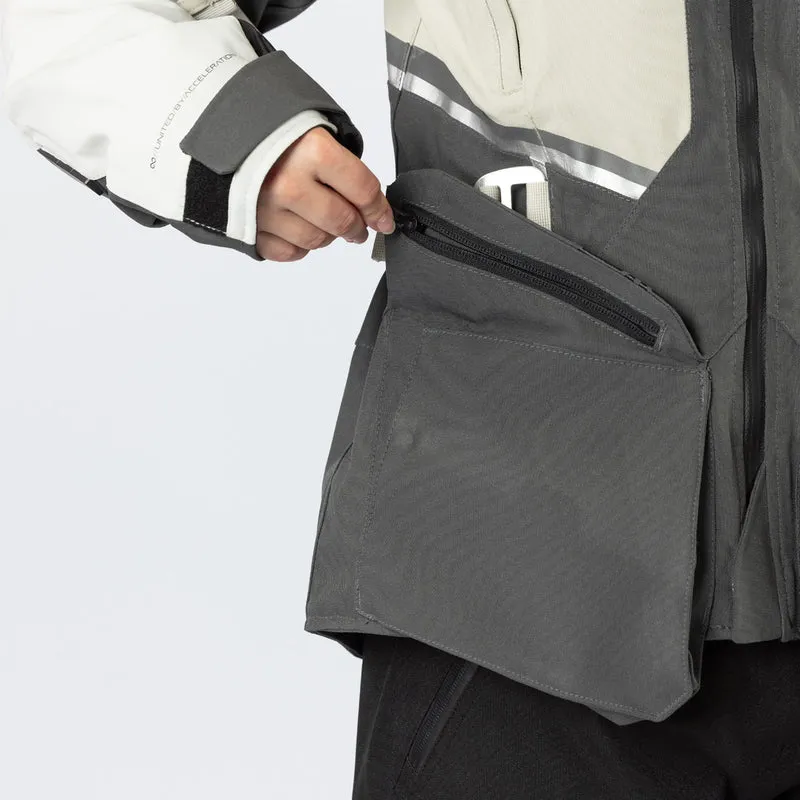 Damen Tourster-STX 1.0 Laminatjacke steingrau-dunkelgrau-schwarz