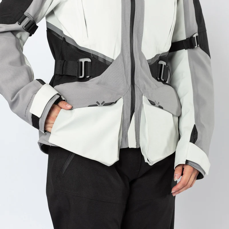 Damen Tourster-STX 1.0 Laminatjacke hellgrau-grau