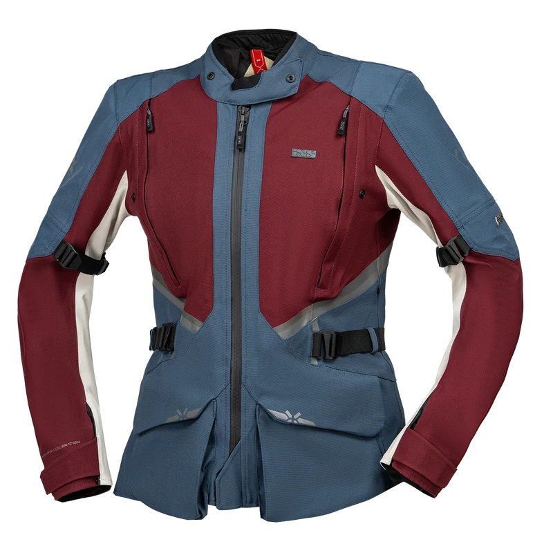 Damen Tourster-STX 1.0 Laminatjacke - weinrot-blau-cool grey