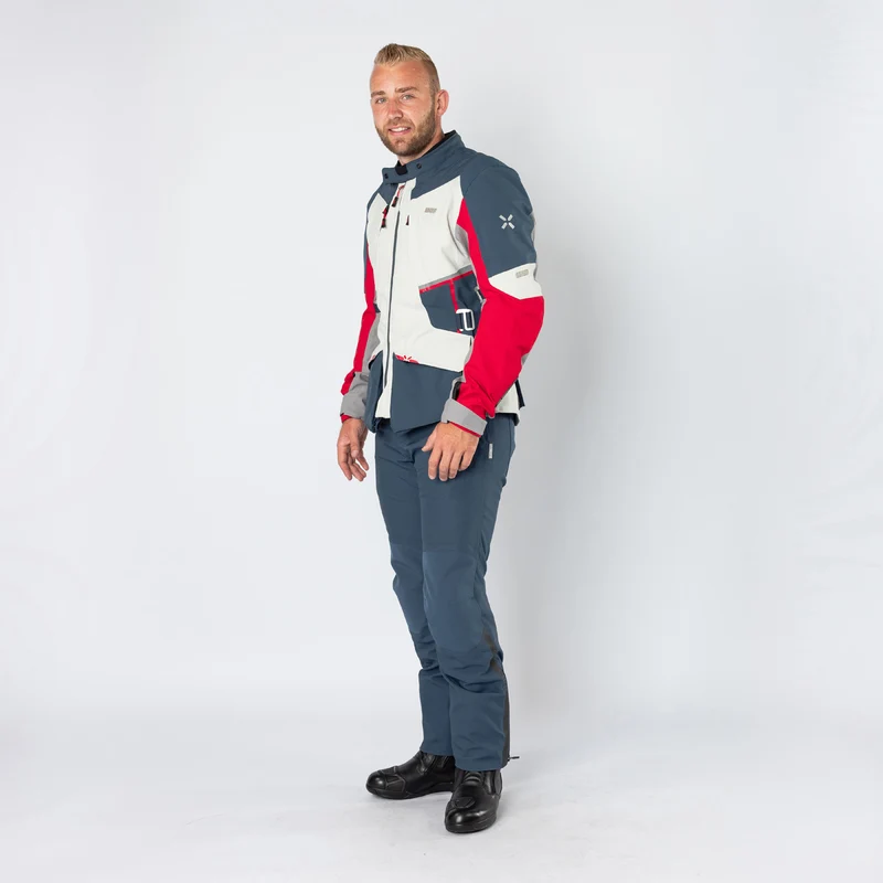 Tourster-STX 1.0 Laminatjacke hellgrau-blau-rot