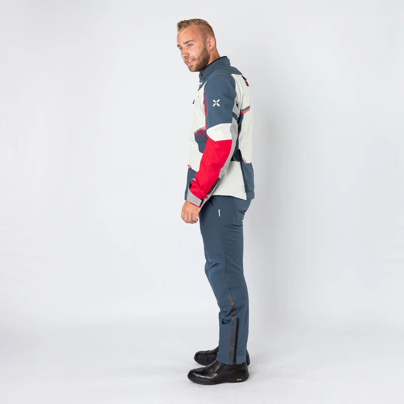 Tourster-STX 1.0 Laminatjacke hellgrau-blau-rot