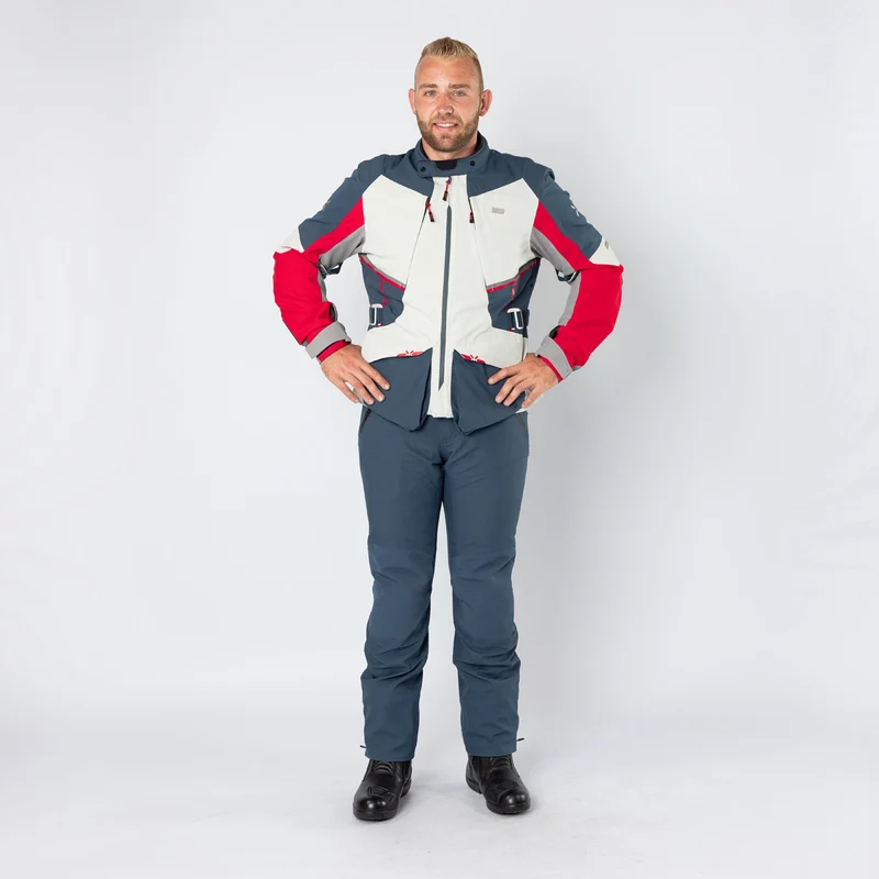 Tourster-STX 1.0 Laminatjacke hellgrau-blau-rot