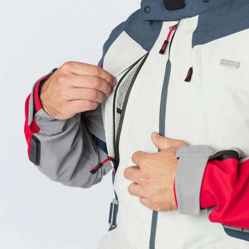 Tourster-STX 1.0 Laminatjacke hellgrau-blau-rot