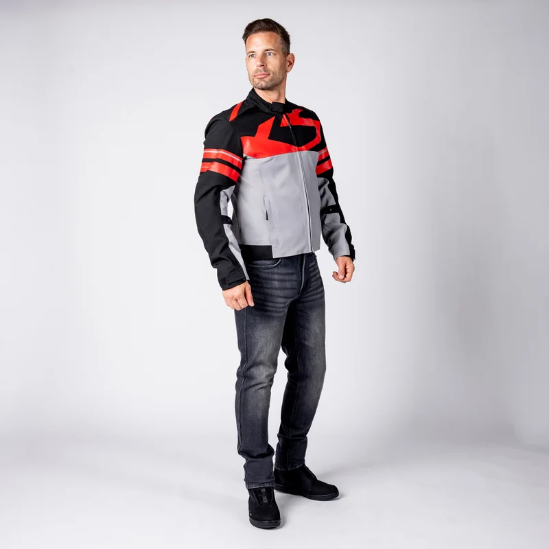 Rapid-STX 2.2 Laminatjacke - dunkelgrau-schwarz-rot