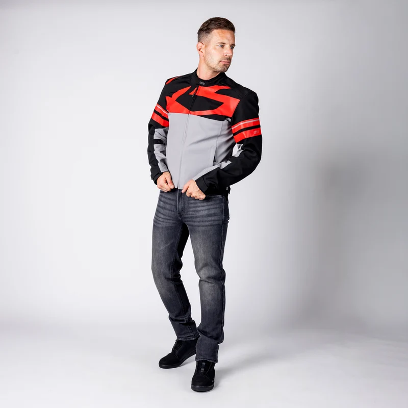 Rapid-STX 2.2 Laminatjacke - dunkelgrau-schwarz-rot