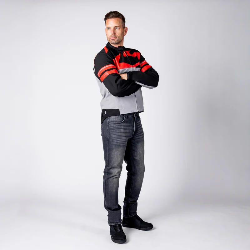 Rapid-STX 2.2 Laminatjacke - dunkelgrau-schwarz-rot