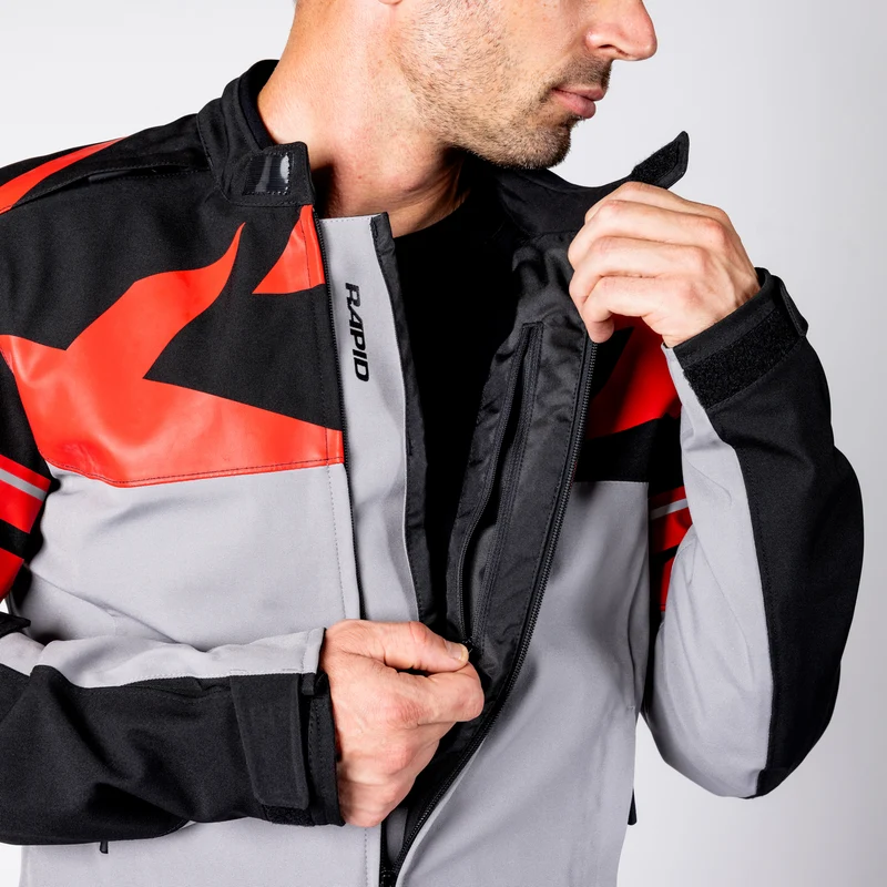 Rapid-STX 2.2 Laminatjacke - dunkelgrau-schwarz-rot