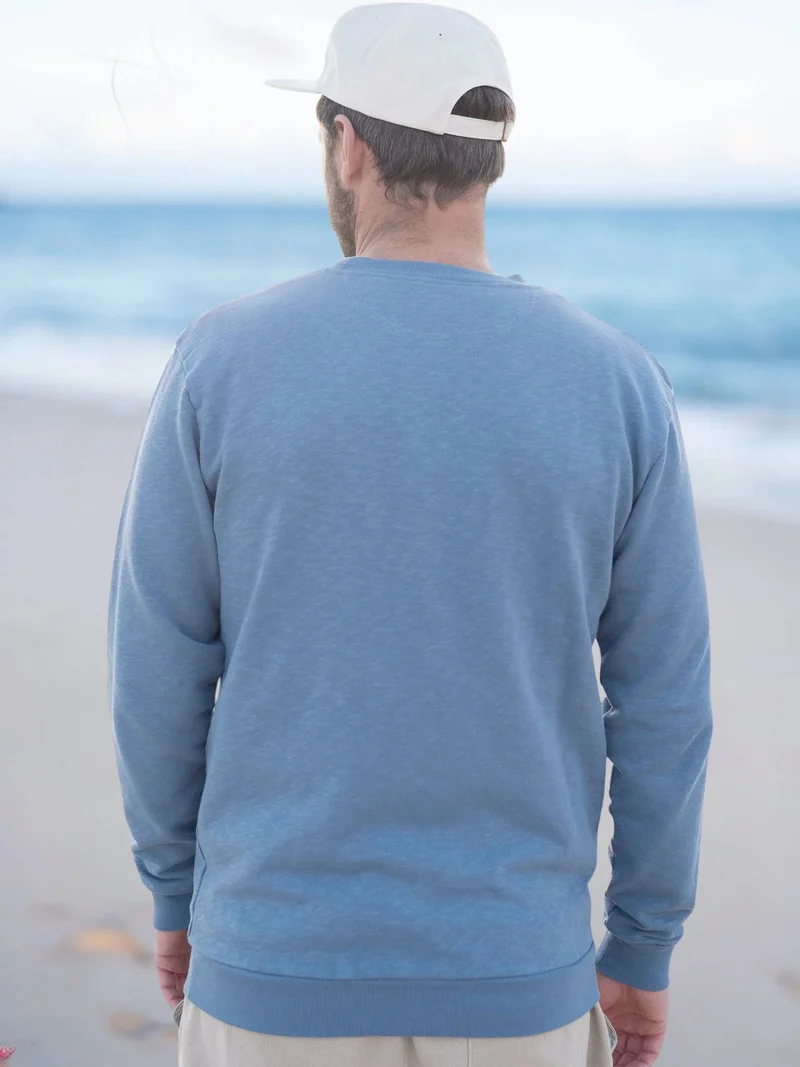 Männer fux Azul Sweater - blau meliert