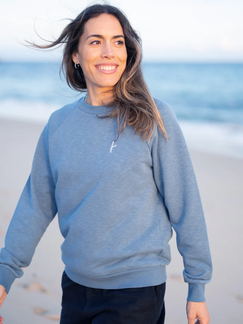 Frauen fux Azul Sweater - blau meliert