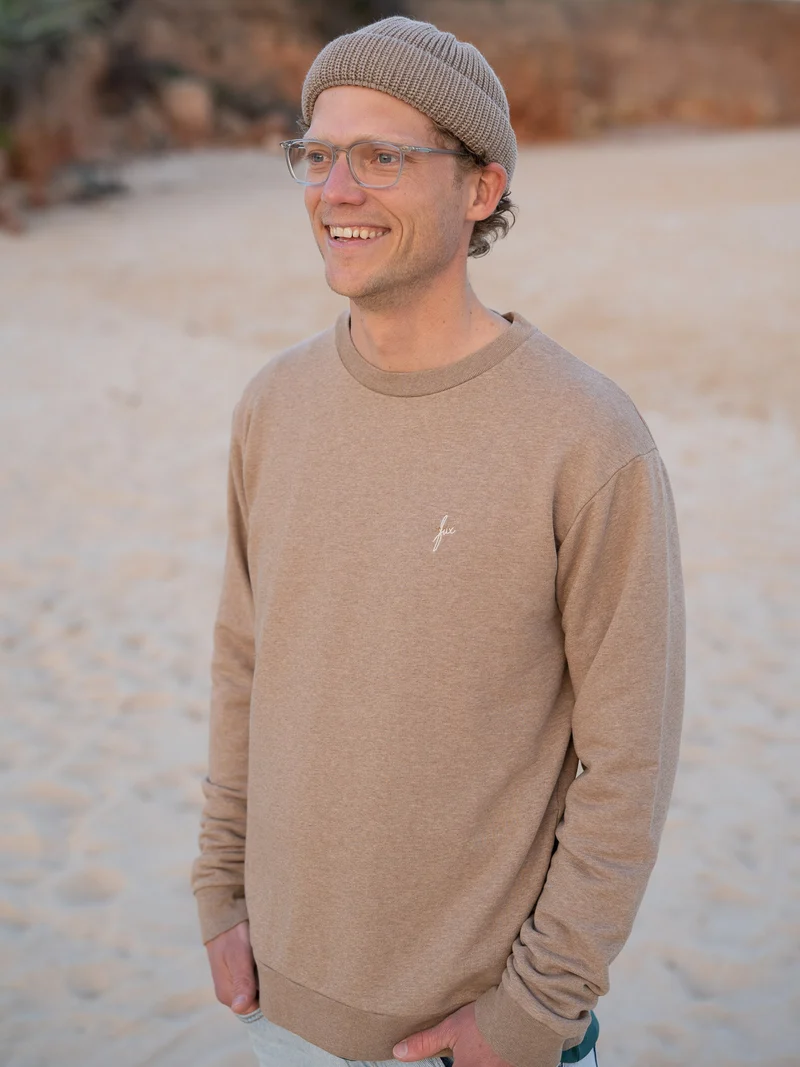 Männer fux Pullover - beige meliert