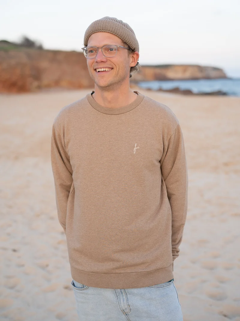 Männer fux Pullover - beige meliert