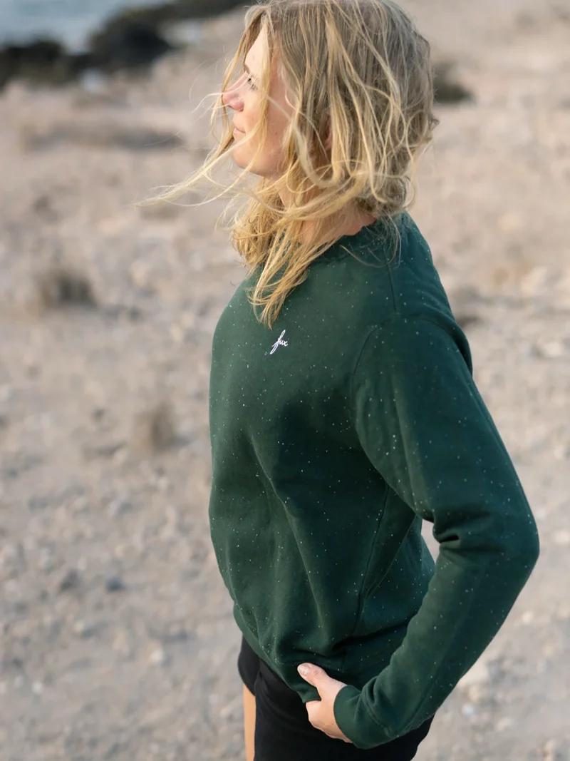 Frauen fux Pullover - grün neps