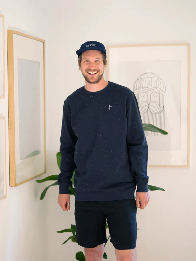 Männer fux Pullover - navy neps