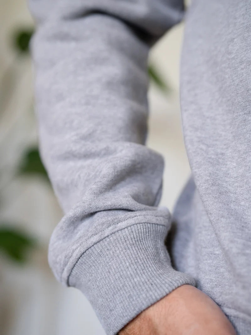 Männer Basic Sweater - graumeliert