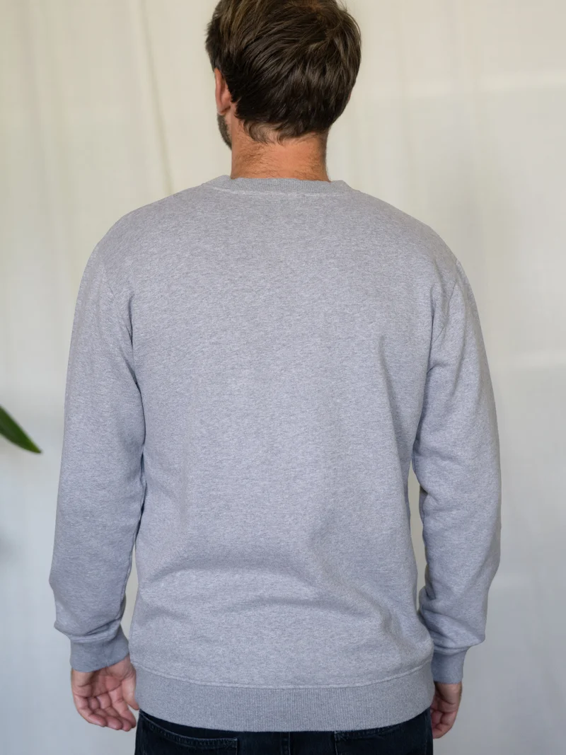 Männer Basic Sweater - graumeliert