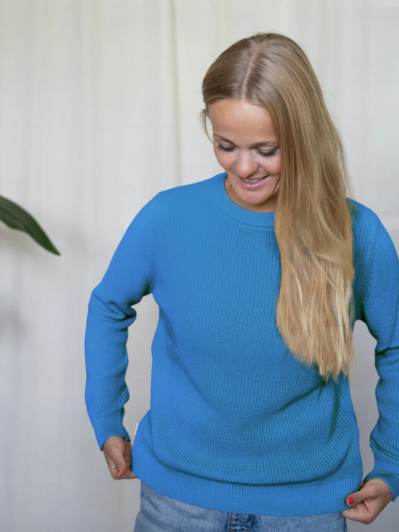 4Seasons Frauen Strickpullover - blau